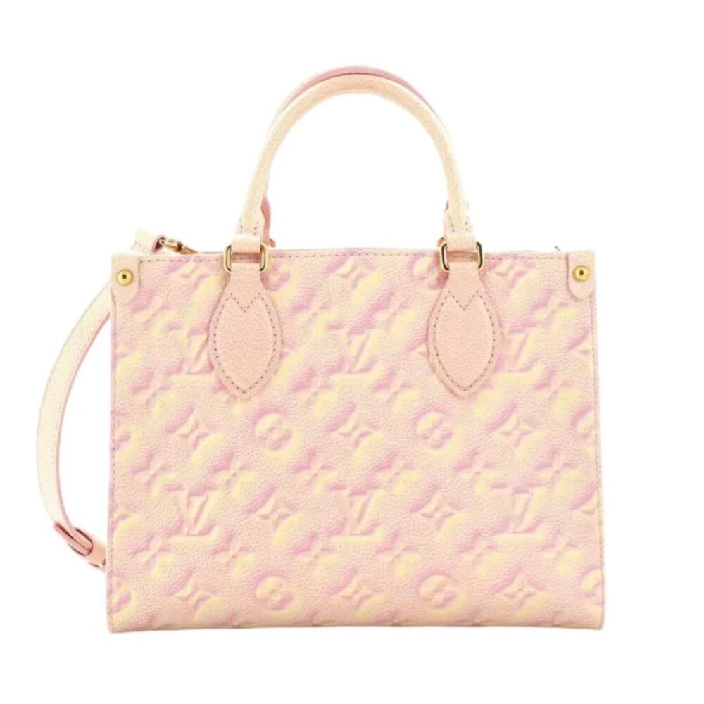 Louis Vuitton LV Onthego PM Stardust Pink Leather *NEW Full Inclusion